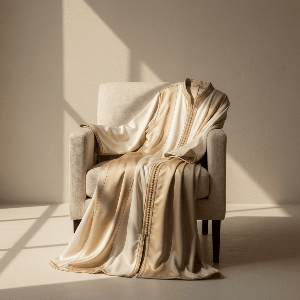 Caftan premium présenté avec raffinement