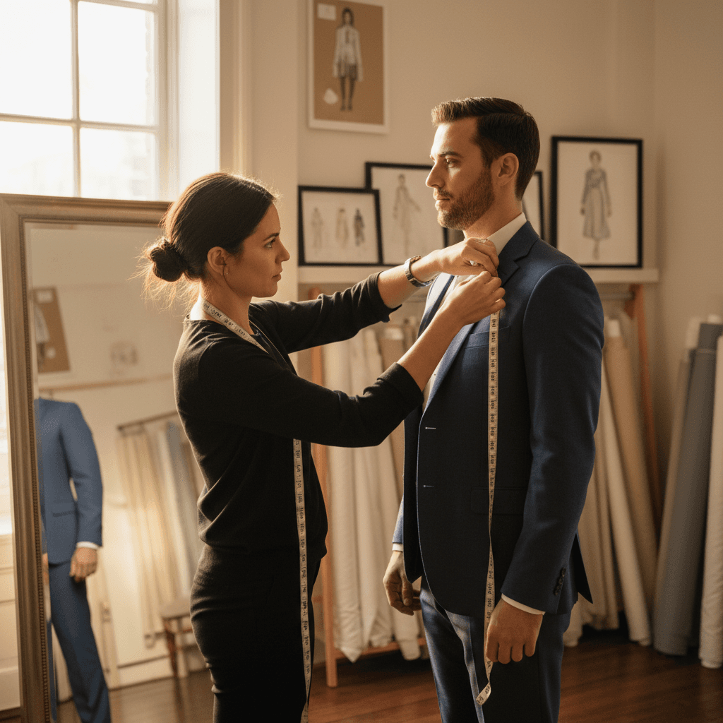 Tailor taking precise measurements for fit